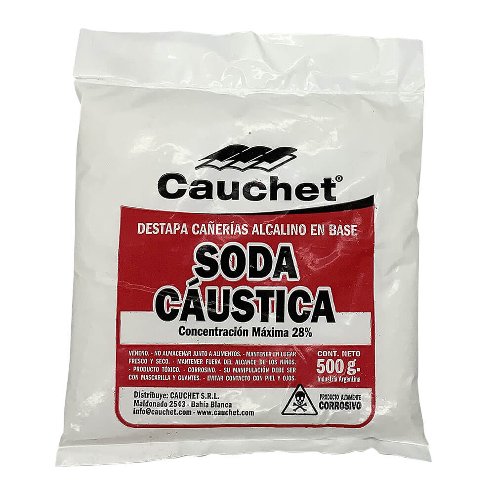 Soda Cáustica Perlada por 500 Gramos - Cauchet - Fabricante de productos  químicos y de limpieza para el hogar, empresas e industrias